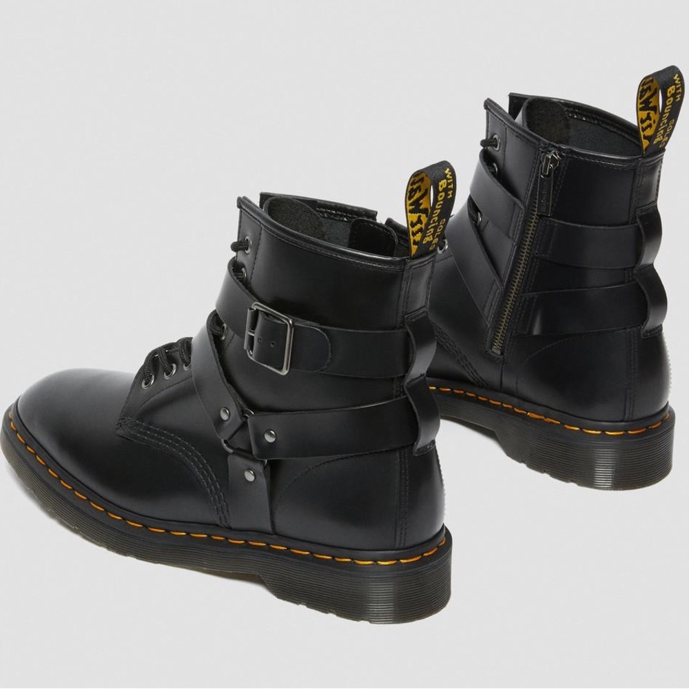 CRISTOFOR LEATHER HARNESS LACE UP BOOTS - Picture 4 of 11